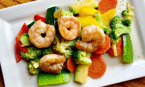 Whole30 Veggies+Shrimp